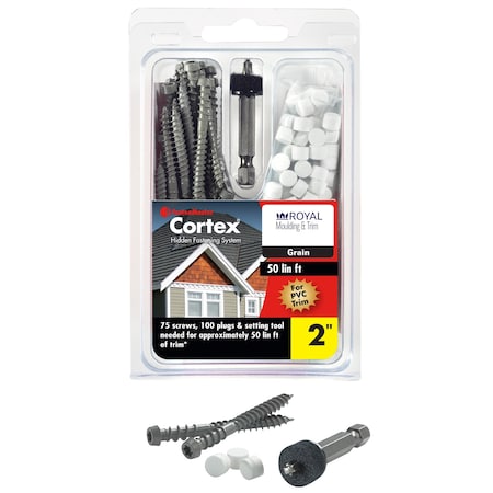 Fastenmaster Deck Screw, #9 x 2-3/4 in, Trim Head, Torx Drive, 75 PK FMCTXT234-RY50G